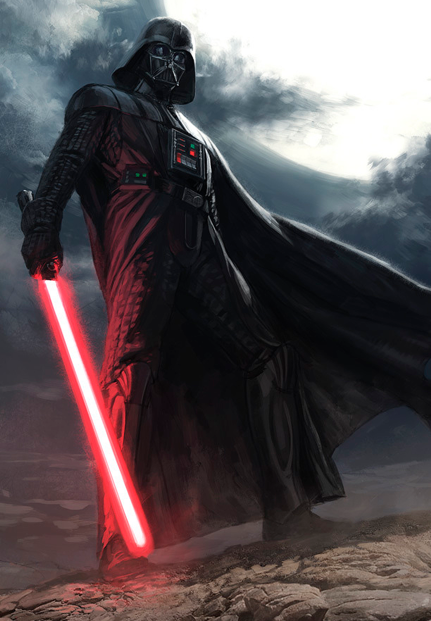 Darth Vader en un paisaje