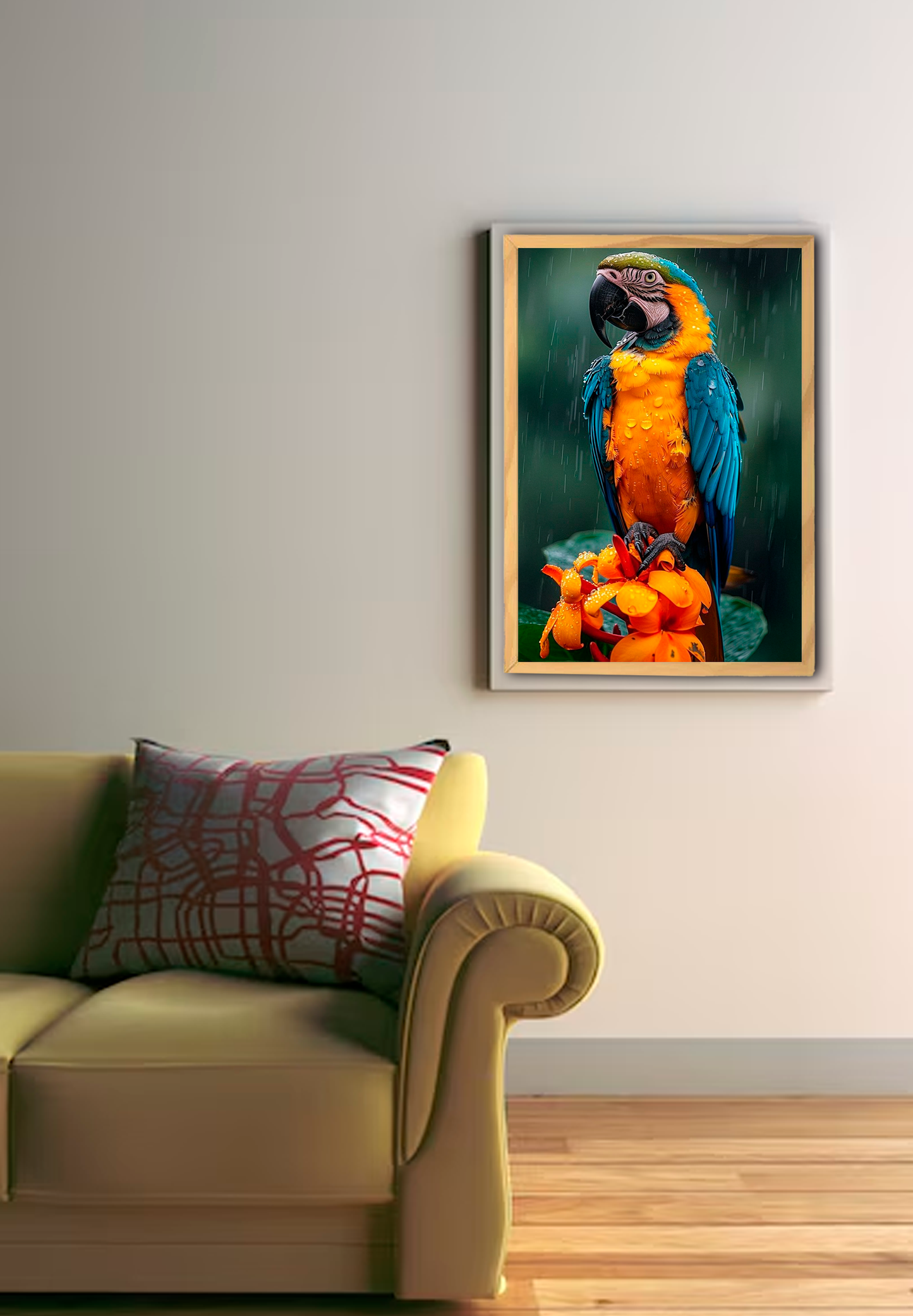 Guacamayo lluvia