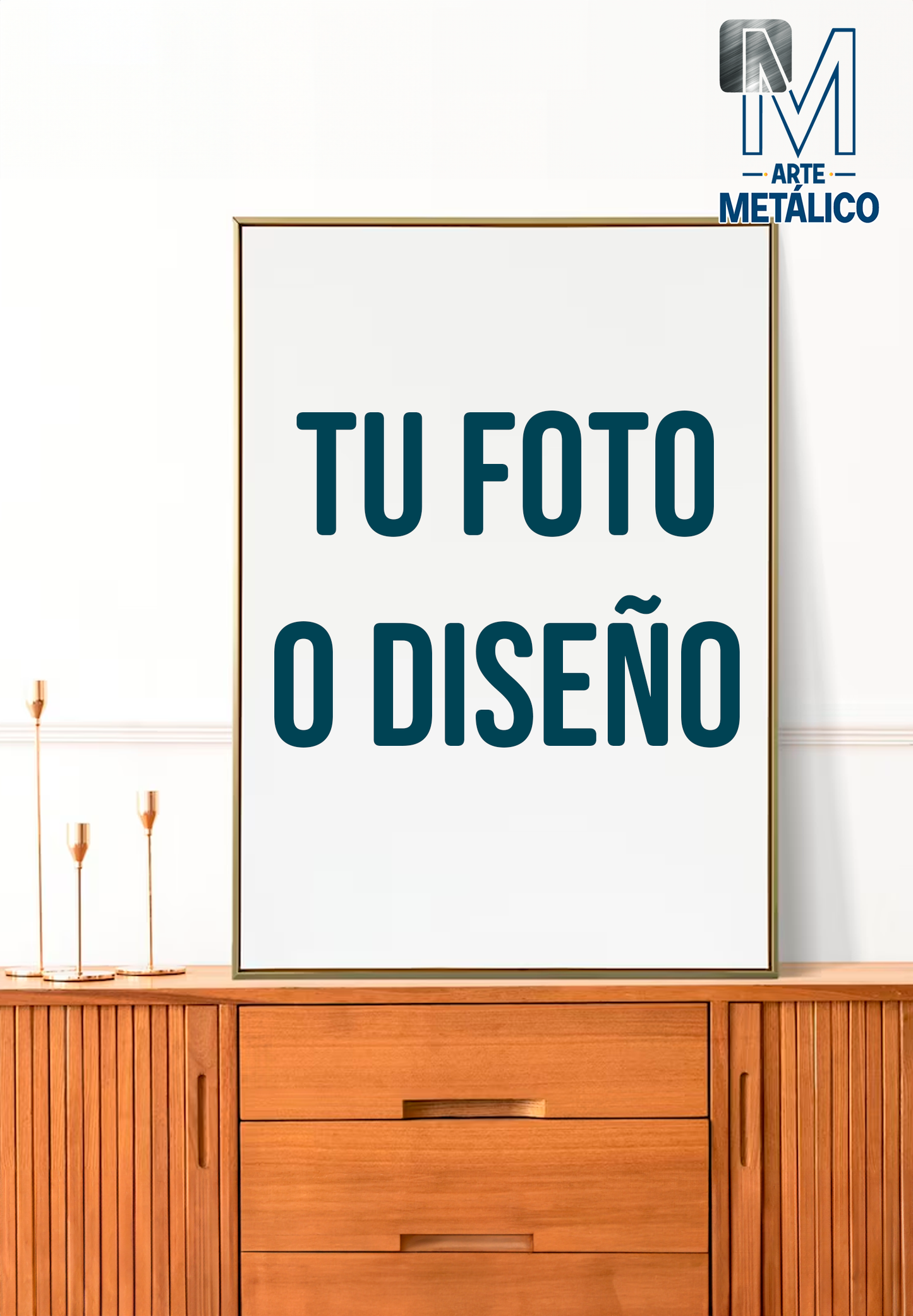 Diseño personalizado en fondo blanco con texto en negrita azul oscuro. Ideal para dar un toque único y personal a tu espacio personal o laboral.