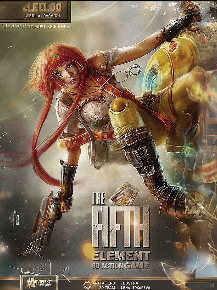 Ilustración de estilo futurista con una figura femenina de cabello rojo intenso y atuendo amarillo metálico. Ideal para decorar espacios modernos.
