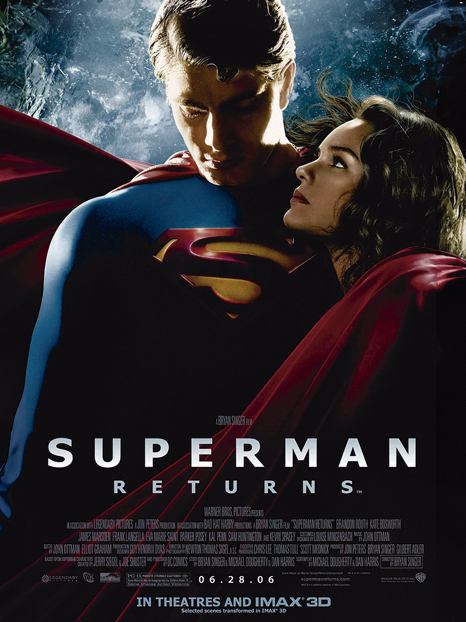 Ilustración de estilo realista que presenta a Superman y Lois Lane. Predomina una paleta de colores oscuros con detalles en rojo y azul, perfecta.