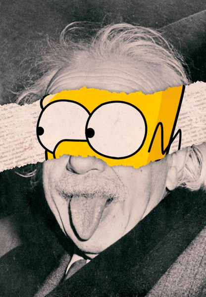 Homero Simpson x Albert Einstein